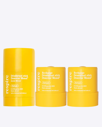 Kit Découverte Déodorant stick Douceur Monoï